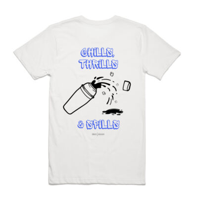 Chills, Thrills and Spills White Tee Thumbnail