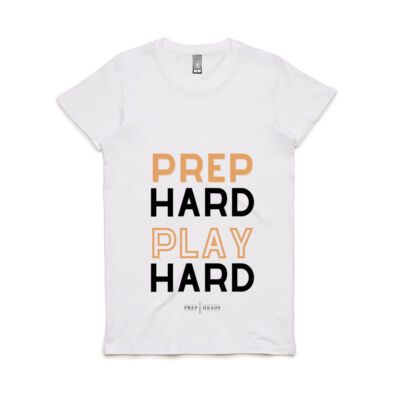 Prep Hard Women's White Tee Thumbnail