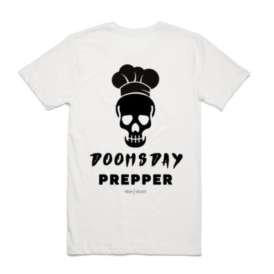 Doomsday Prepper White Tee Thumbnail