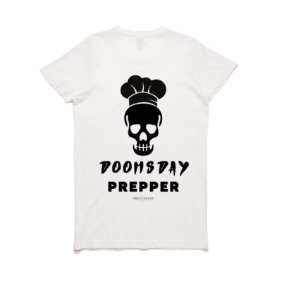 Doomsday Prepper Women's White Tee Thumbnail